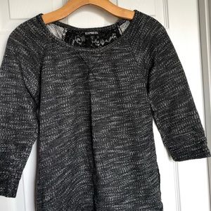 Black Quater Sleeve with Lace on the back